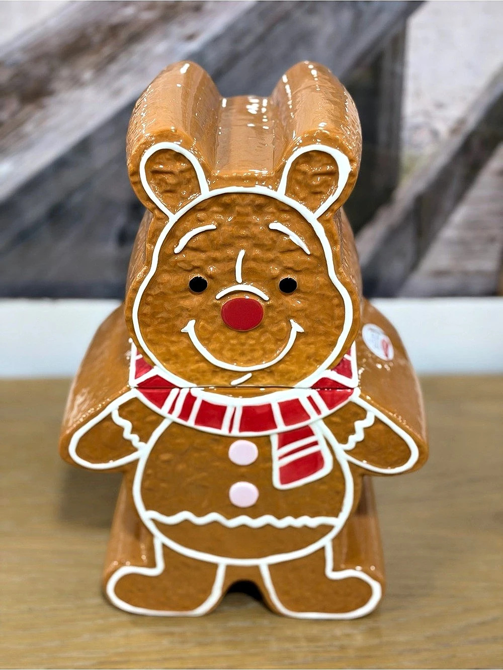Disney Winnie the Pooh Gingerbread Bear canister Holiday Decor